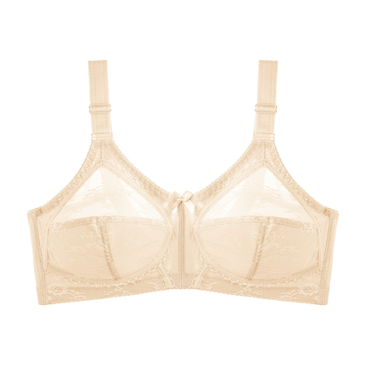 Cross-border Ultra-thin Plus Size Full Cup Export Bra Without Padding Lace Wire-free Transparent European and American Style Underwear