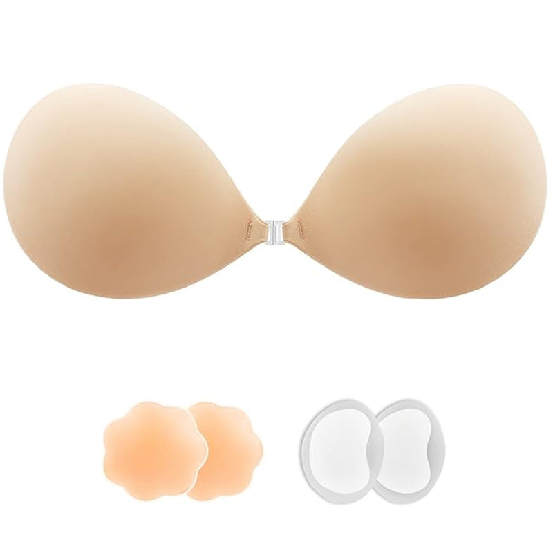 Seamless thin round cup silicone invisible bra