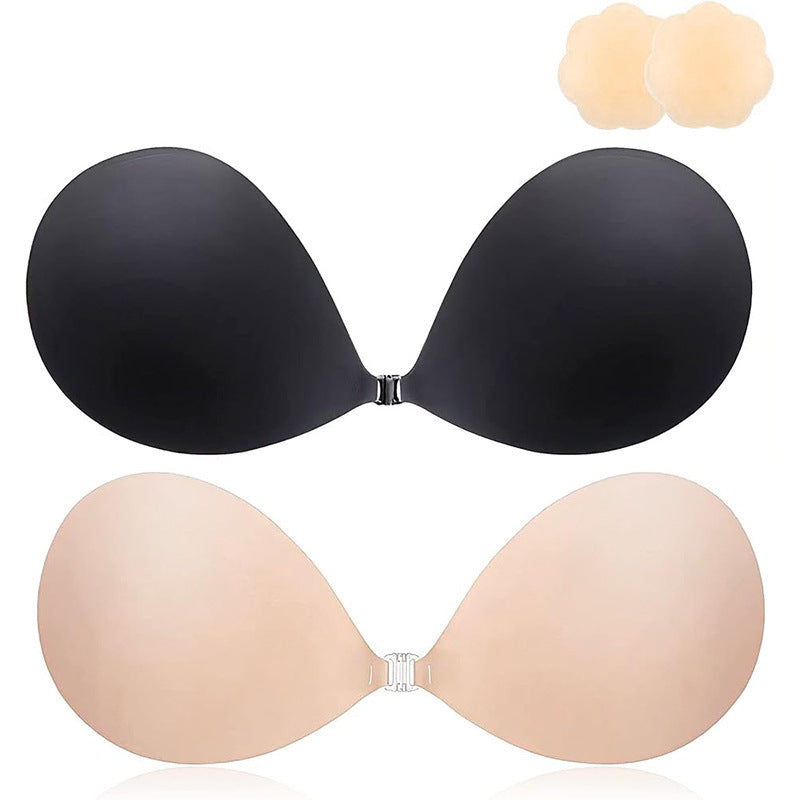 Seamless thin round cup silicone invisible bra