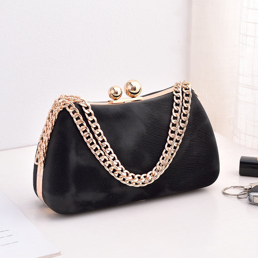 Black PU dinner minimalist handbag