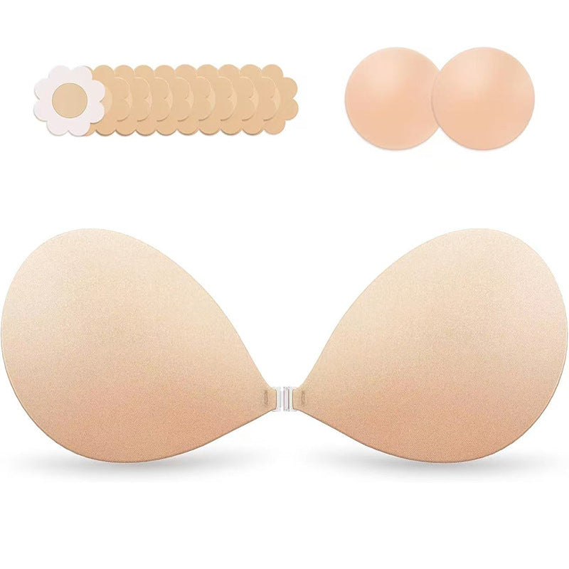Seamless thin round cup silicone invisible bra