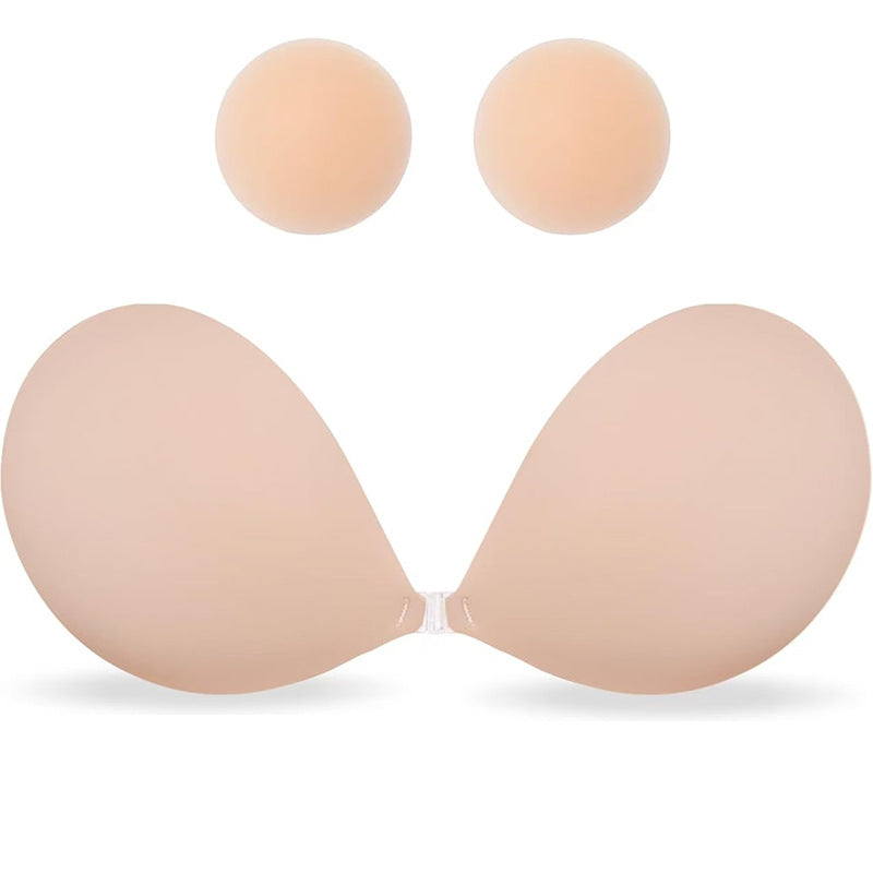 Seamless thin round cup silicone invisible bra