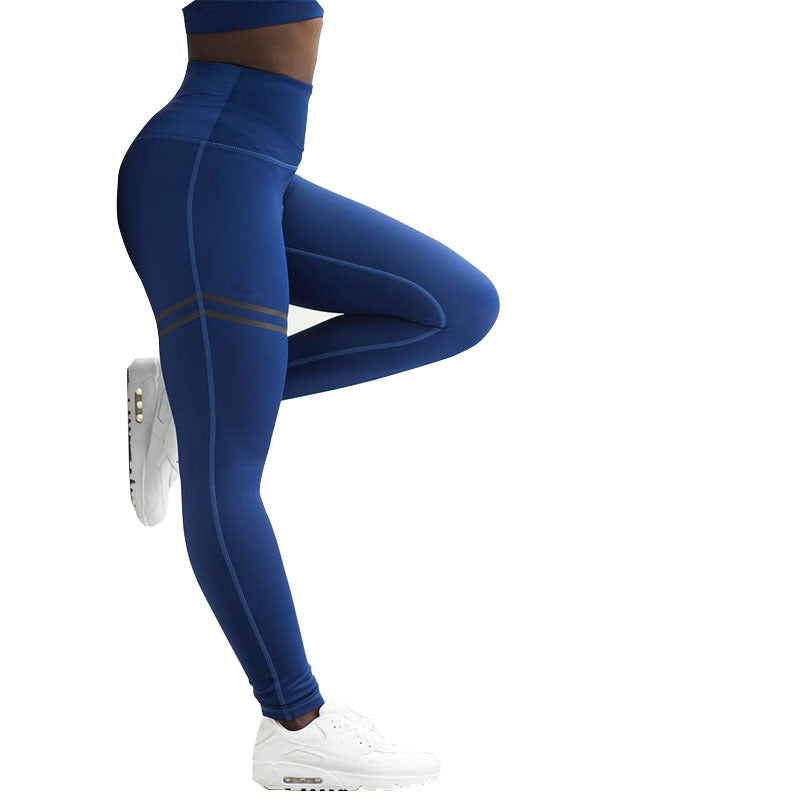 High-Waisted Double Ring Flat Printing Yoga Pants Slim Fit Women's Leggings