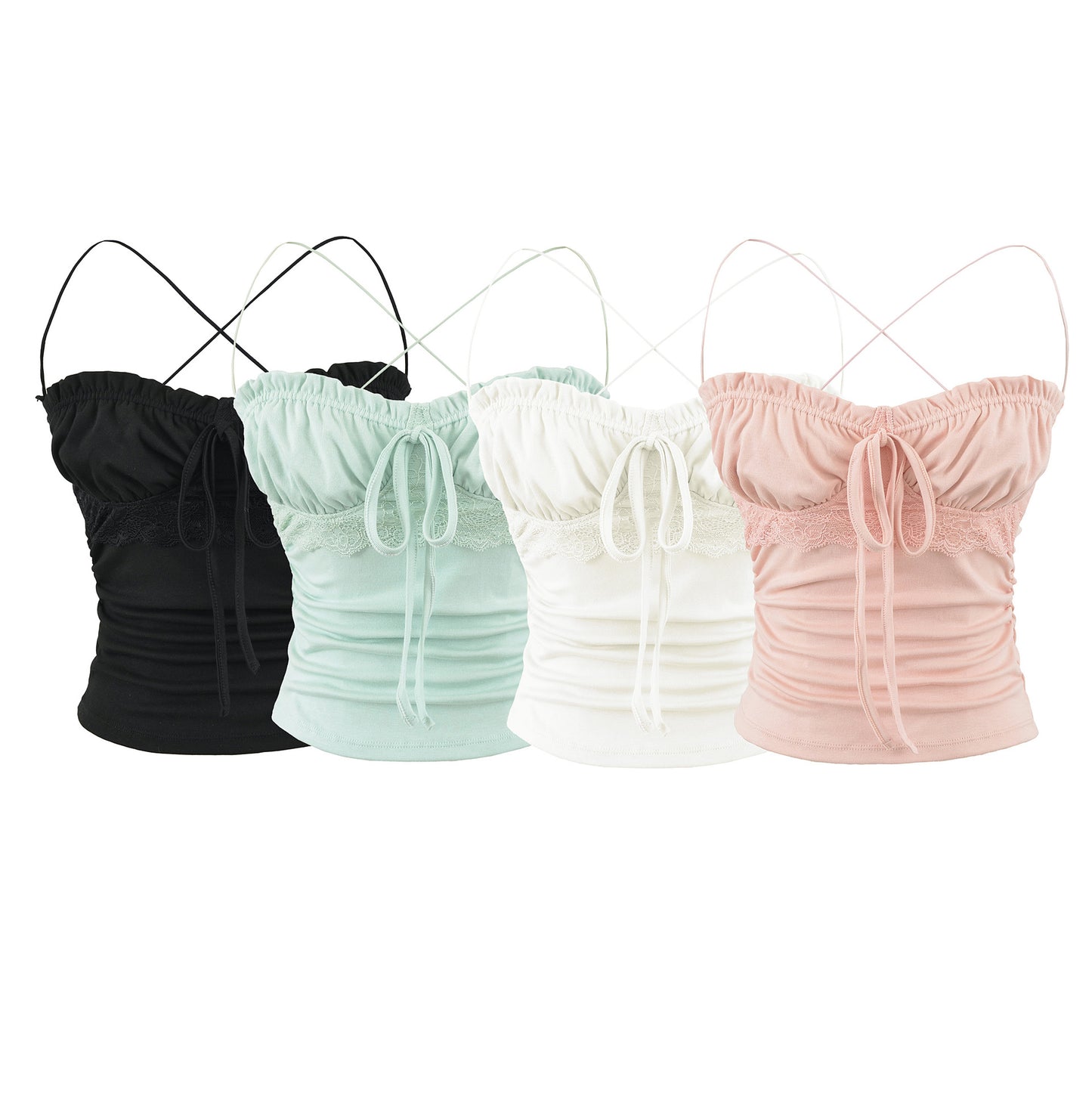 Slim fit lace up top for women