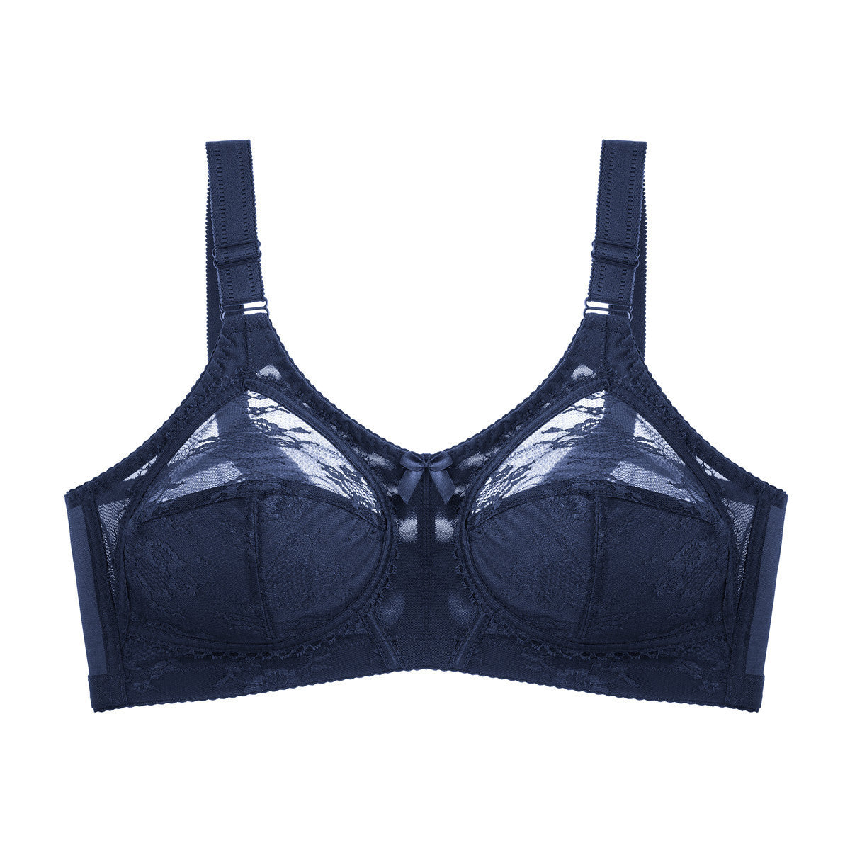Cross-border Ultra-thin Plus Size Full Cup Export Bra Without Padding Lace Wire-free Transparent European and American Style Underwear