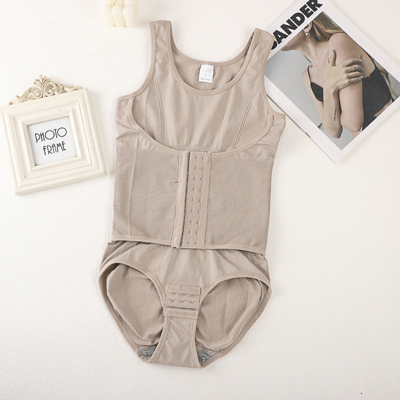 Enhanced Full-Body Shaping Bodysuit for Women, Breathable Lightweight, Body-Sculpting with Front Closure, Tummy Control, Waist Cincher, Slimming and Contouring