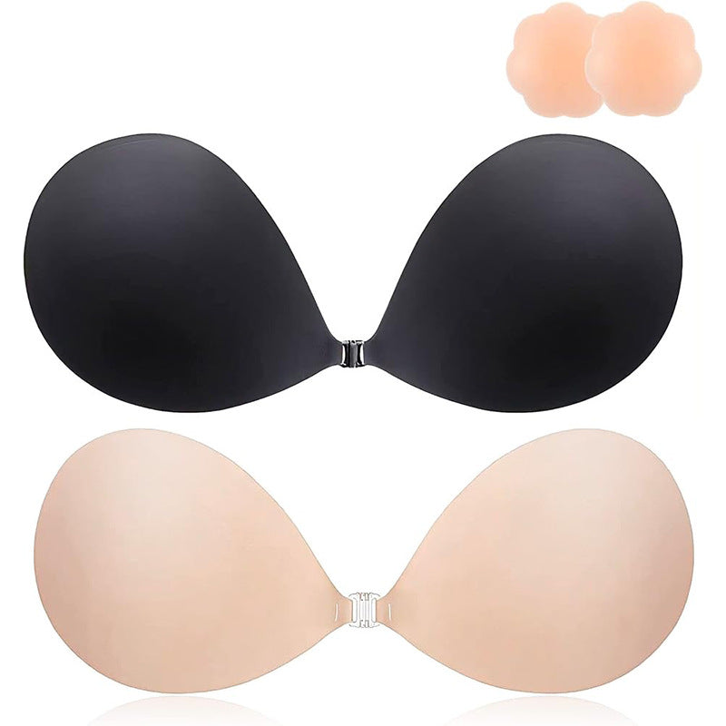Seamless thin round cup silicone invisible bra